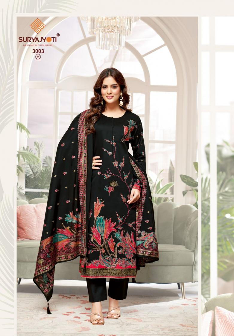 KAARA ADVANCE VOL 3 BY SURYAJYOTI JAM SATIN FANCY DRESS MATERIAL