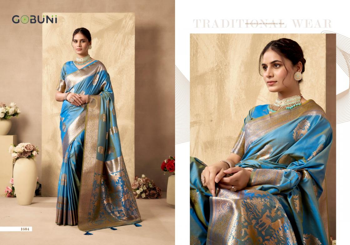 SABYASACHI BY GOBUNI TRADITIONAL RICH PALLU SILK SAREE FOR WOMENS