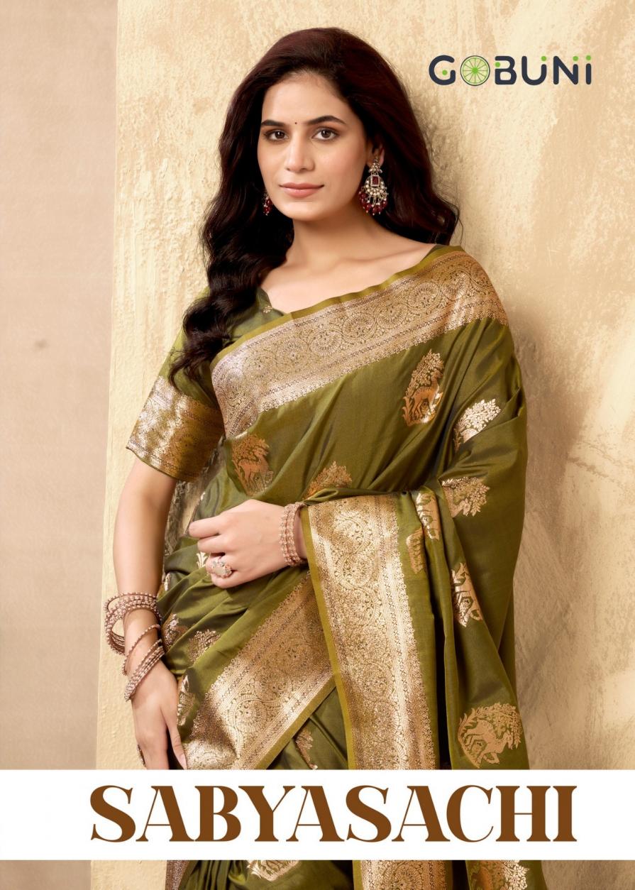 SABYASACHI BY GOBUNI TRADITIONAL RICH PALLU SILK SAREE FOR WOMENS