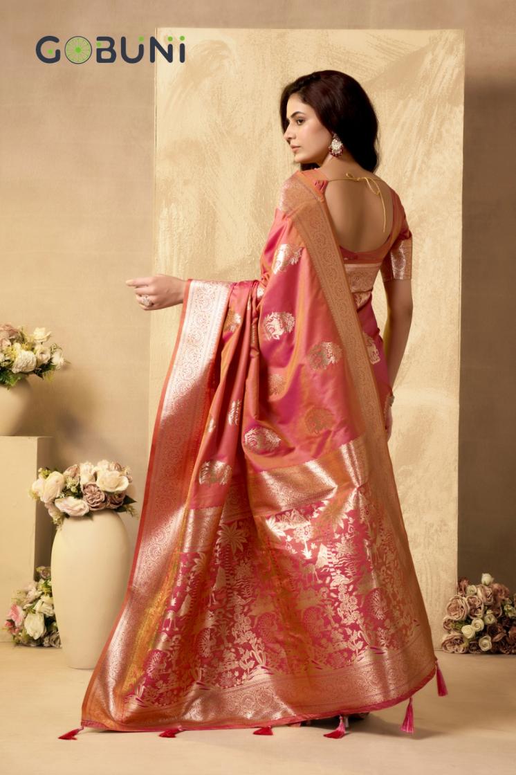 SABYASACHI BY GOBUNI TRADITIONAL RICH PALLU SILK SAREE FOR WOMENS