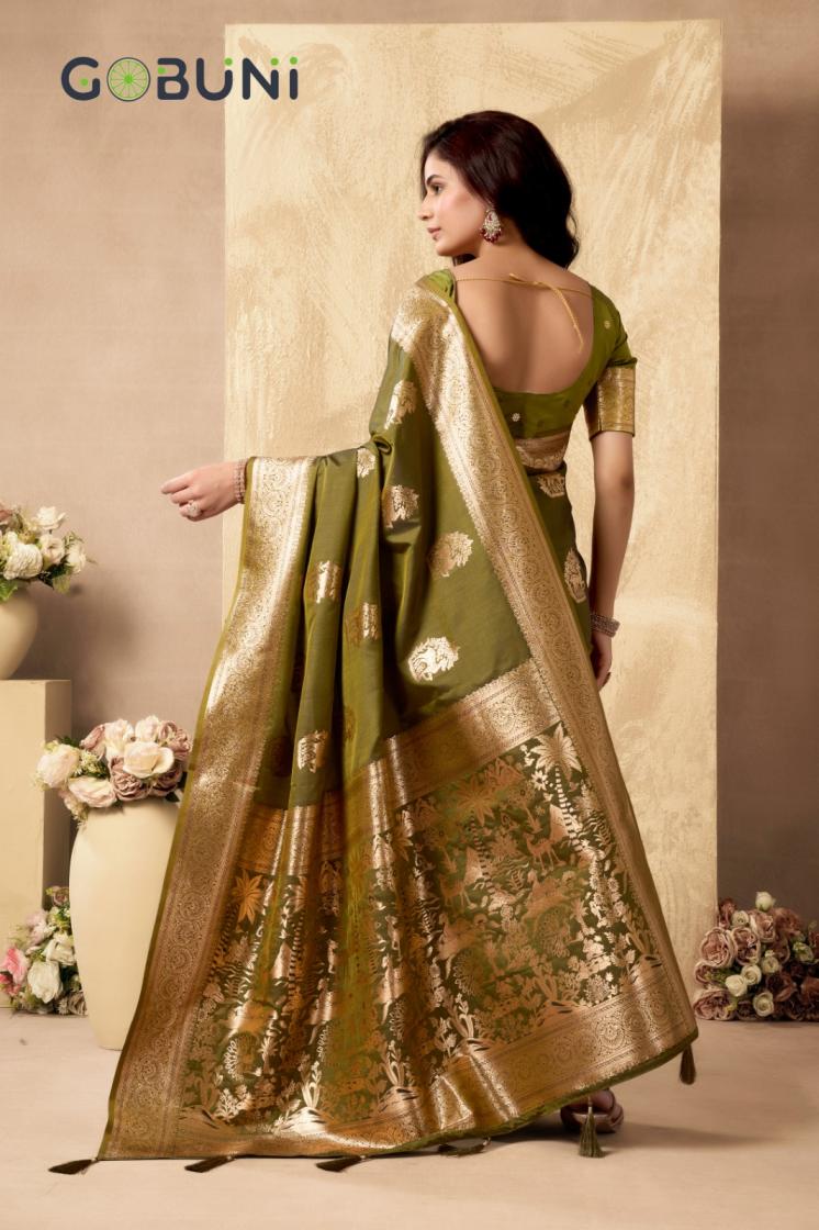SABYASACHI BY GOBUNI TRADITIONAL RICH PALLU SILK SAREE FOR WOMENS