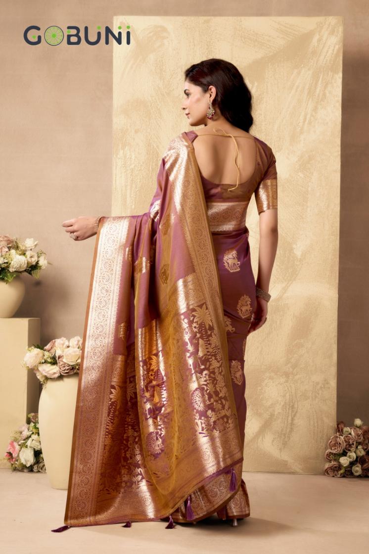 SABYASACHI BY GOBUNI TRADITIONAL RICH PALLU SILK SAREE FOR WOMENS