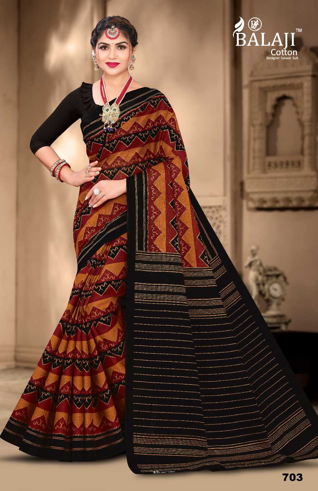 BALAJI COTTON IKKAT MASLEEN VOL 1 COMFY WEAR FANCY SAREES