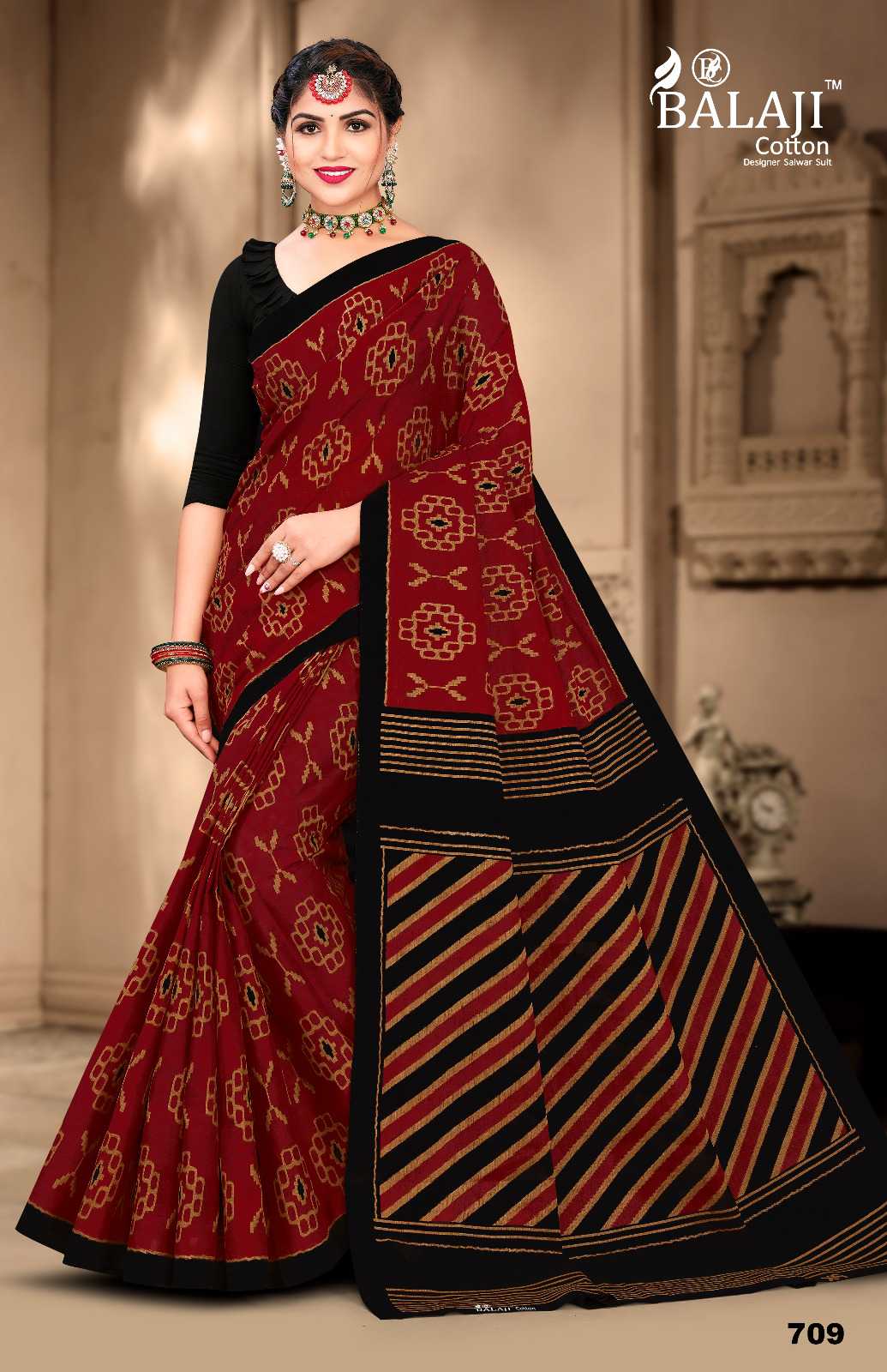 BALAJI COTTON IKKAT MASLEEN VOL 1 COMFY WEAR FANCY SAREES