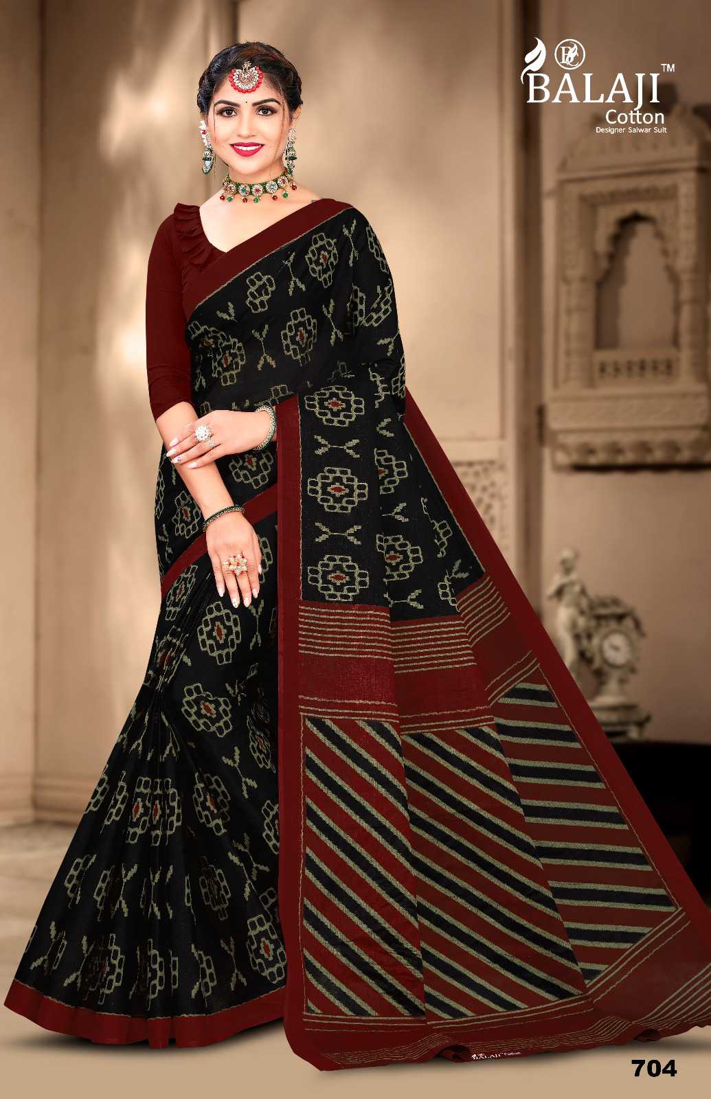 BALAJI COTTON IKKAT MASLEEN VOL 1 COMFY WEAR FANCY SAREES