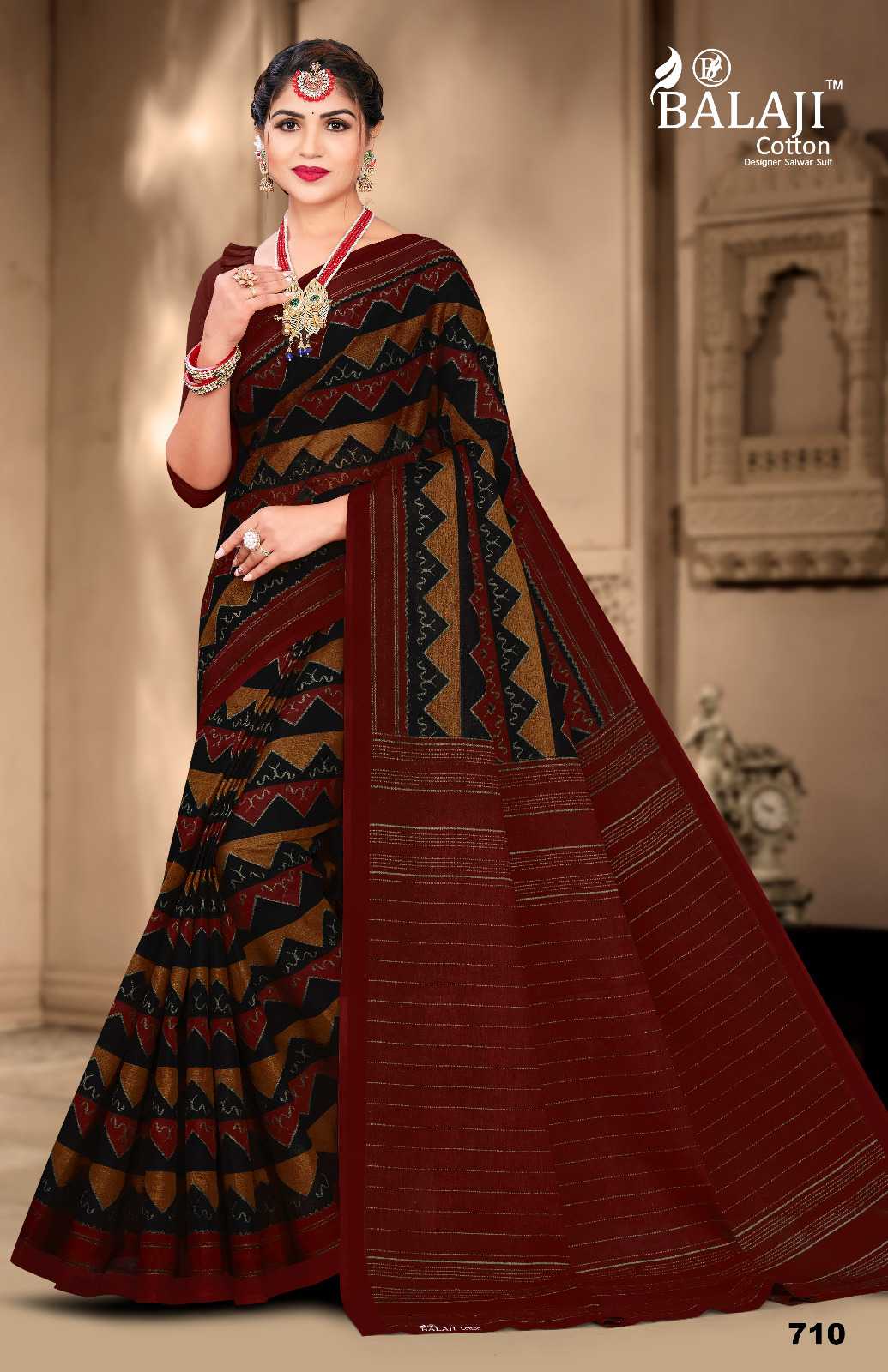 BALAJI COTTON IKKAT MASLEEN VOL 1 COMFY WEAR FANCY SAREES