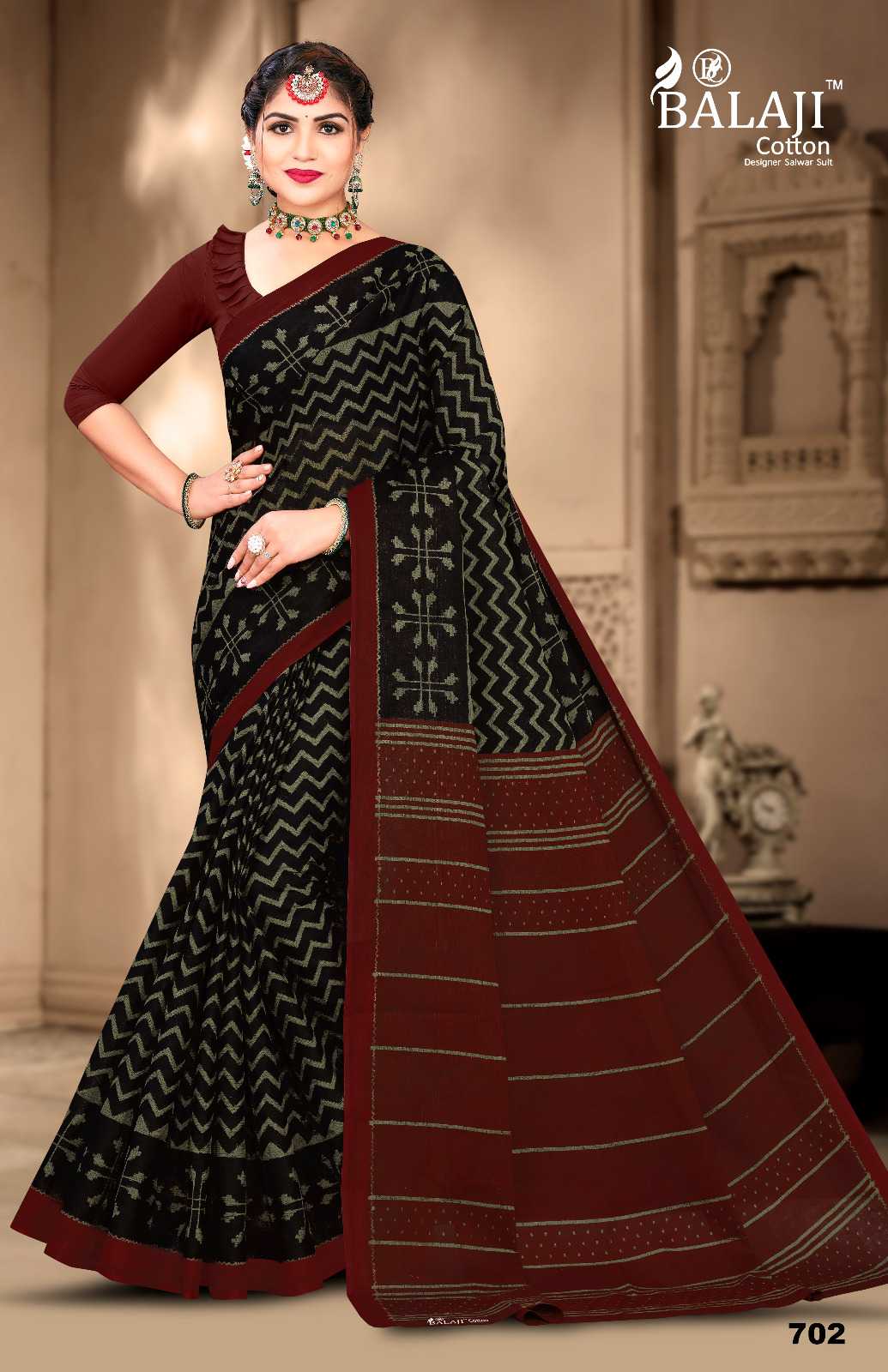 BALAJI COTTON IKKAT MASLEEN VOL 1 COMFY WEAR FANCY SAREES