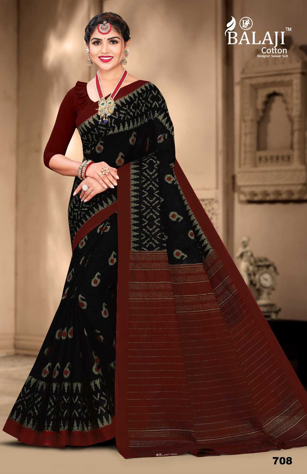 BALAJI COTTON IKKAT MASLEEN VOL 1 COMFY WEAR FANCY SAREES
