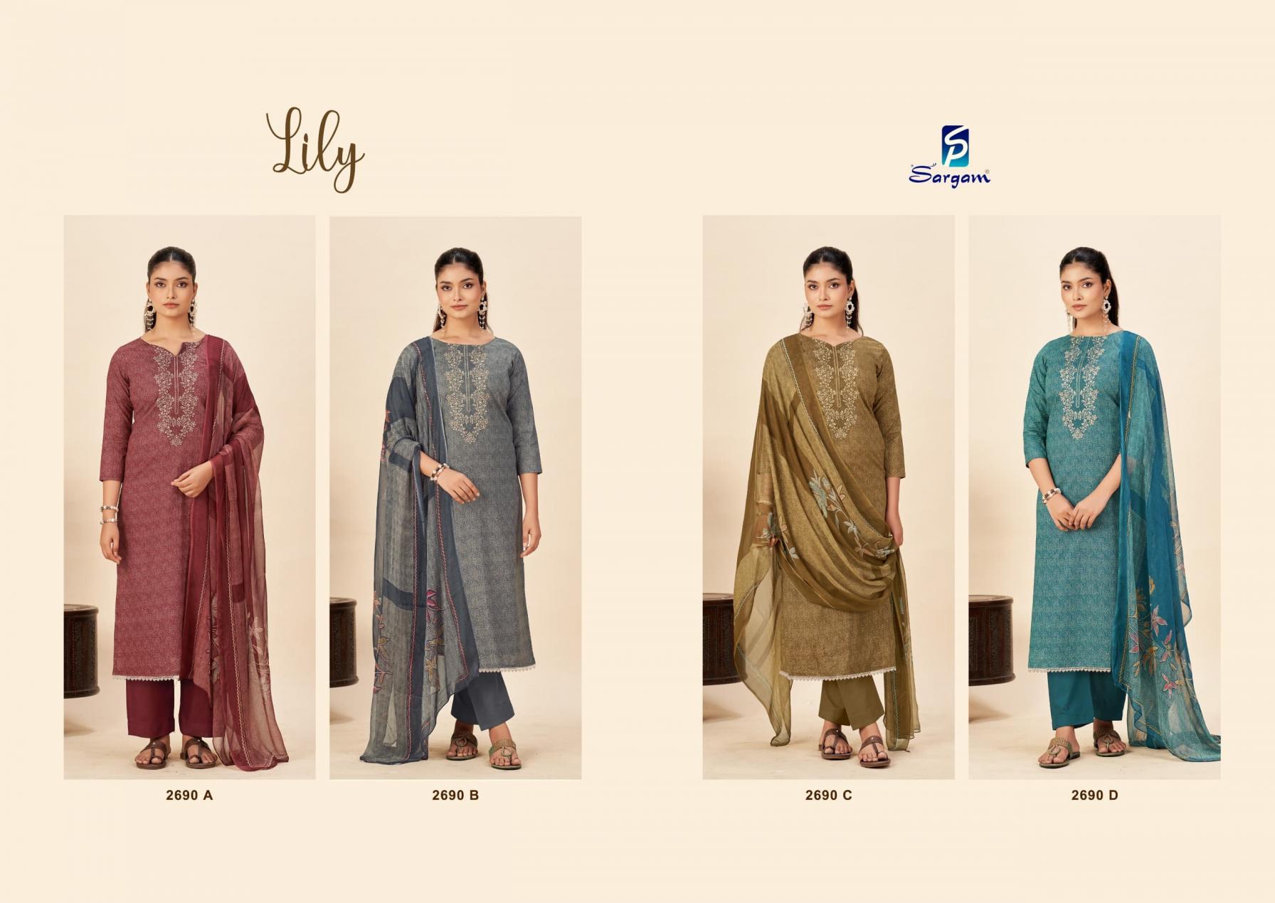 LILY BY SARGAM COTTON LAWN HIT DESIGN STYLISH DRESS MATERIALS