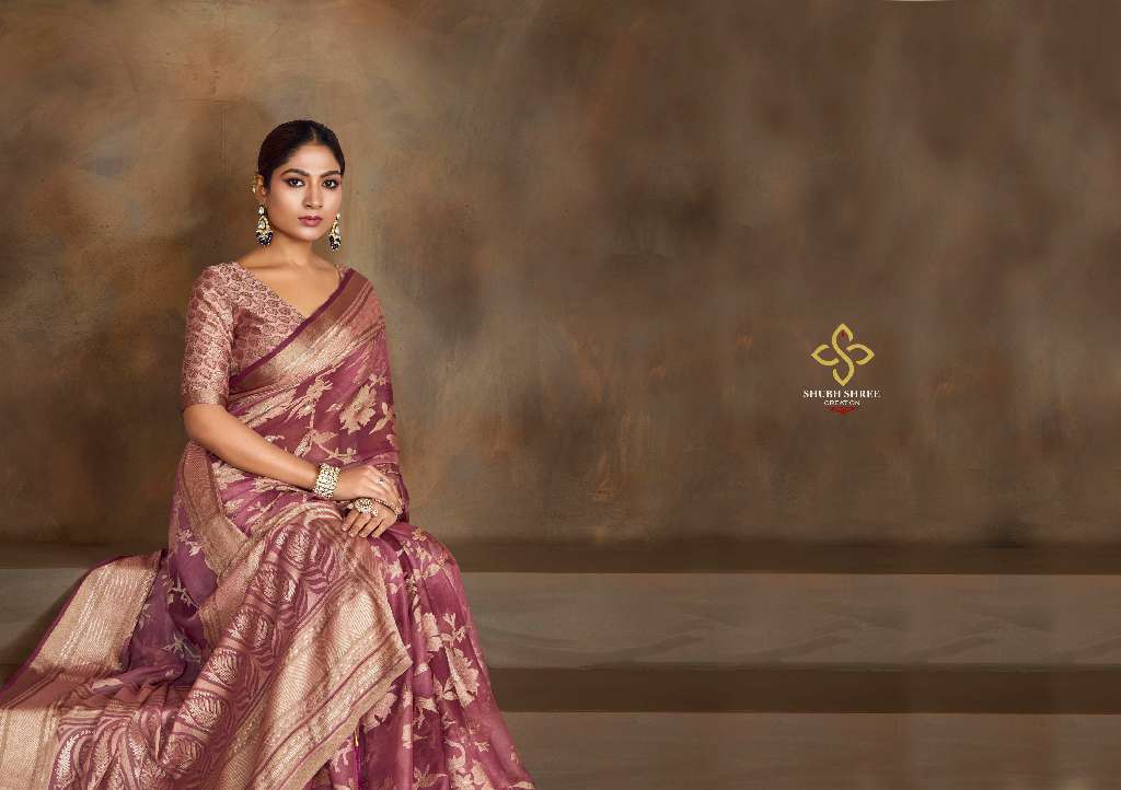 SHAGUN VOL 2 BY SHUBH SHREE CREATION DULL MOSS BRASSO SHOP TRENDY SAREE FOR WOMENS