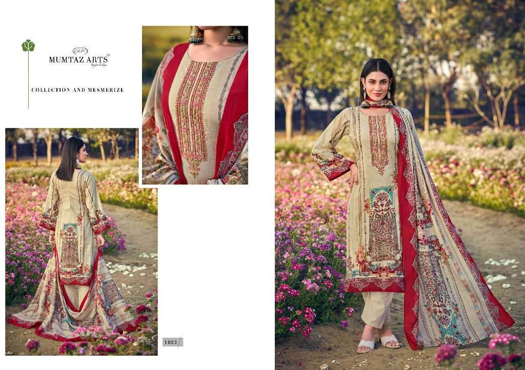 MUMTAZ ARTS GULDASTA WHOLESALE PURE LAWN COTTON PRINT WITH HEAVY EMBROIDERY WORK STYLISH DRESS MATERIAL