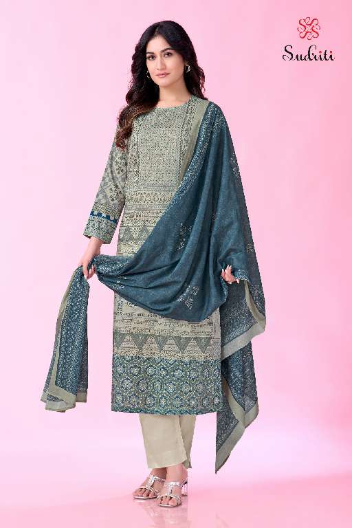 SUDRITI GULZAR VIBES WHOLESALE PURE COTTON LAWN DIGITAL PRINT WITH KHATLI WORK CLASSY LOOK SUITS
