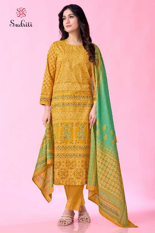 SUDRITI GULZAR VIBES WHOLESALE PURE COTTON LAWN DIGITAL PRINT WITH KHATLI WORK CLASSY LOOK SUITS