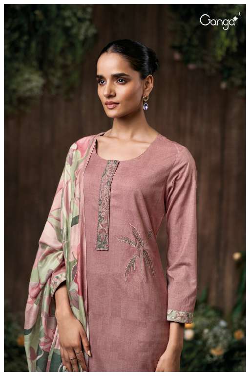 GANGA GITALI S3594 WHOLESALE PREMIUM COTTON PRINTED WITH EMBROIDERY DESIGNER SALWAR SUITS