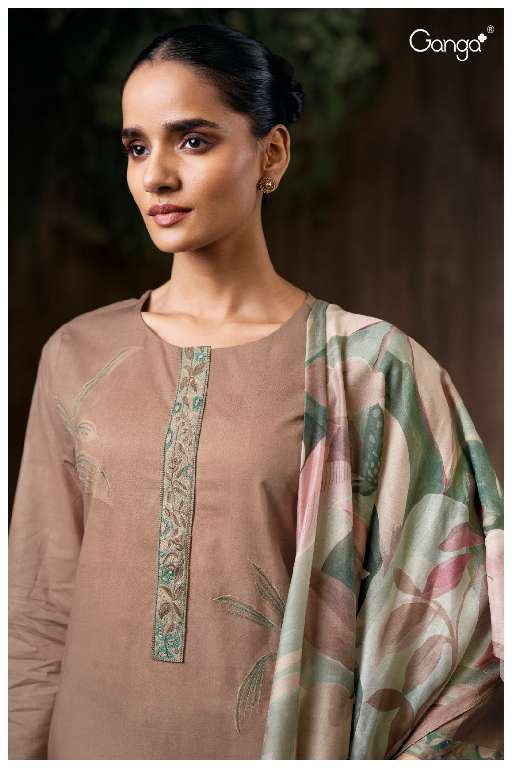 GANGA GITALI S3594 WHOLESALE PREMIUM COTTON PRINTED WITH EMBROIDERY DESIGNER SALWAR SUITS
