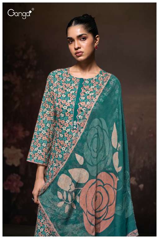 GANGA LURAA S3589 WHOLESALE COTTON PRINTED WITH EMBROIDERY LACE PARTY WEAR SALWAR KAMEEZ