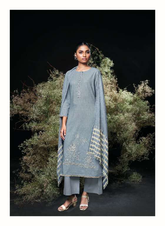 GANGA CHAROLINE WHOLESALE PREMIUM COTTON  WITH EMBROIDERY WORK AMAZING DRESS
