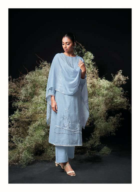 GANGA CHAROLINE WHOLESALE PREMIUM COTTON  WITH EMBROIDERY WORK AMAZING DRESS