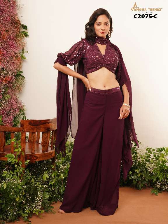 AMOHA C2075 WHOLSALE IMPORTED CRYSTAL LYCRA FULL STITCH TRENDY CROP TOPS