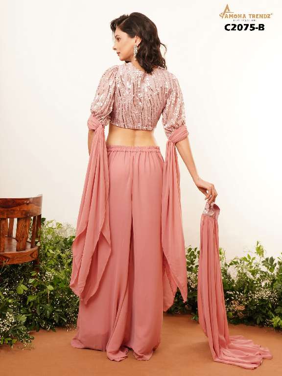 AMOHA C2075 WHOLSALE IMPORTED CRYSTAL LYCRA FULL STITCH TRENDY CROP TOPS
