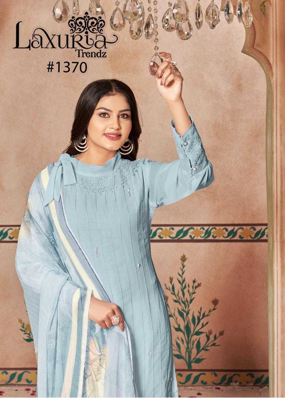 LAXURIA D.NO 1370 READYMADE BRAND NEW PAKISTANI TOP BOTTOM DUPATTA COLLECTION