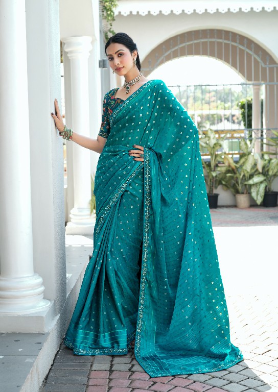 SATVAN NAVISHA WHOLESALE SELF WEAVING WITH EMBROIDERY BORDER FANCY SAREES FOR WOMENS