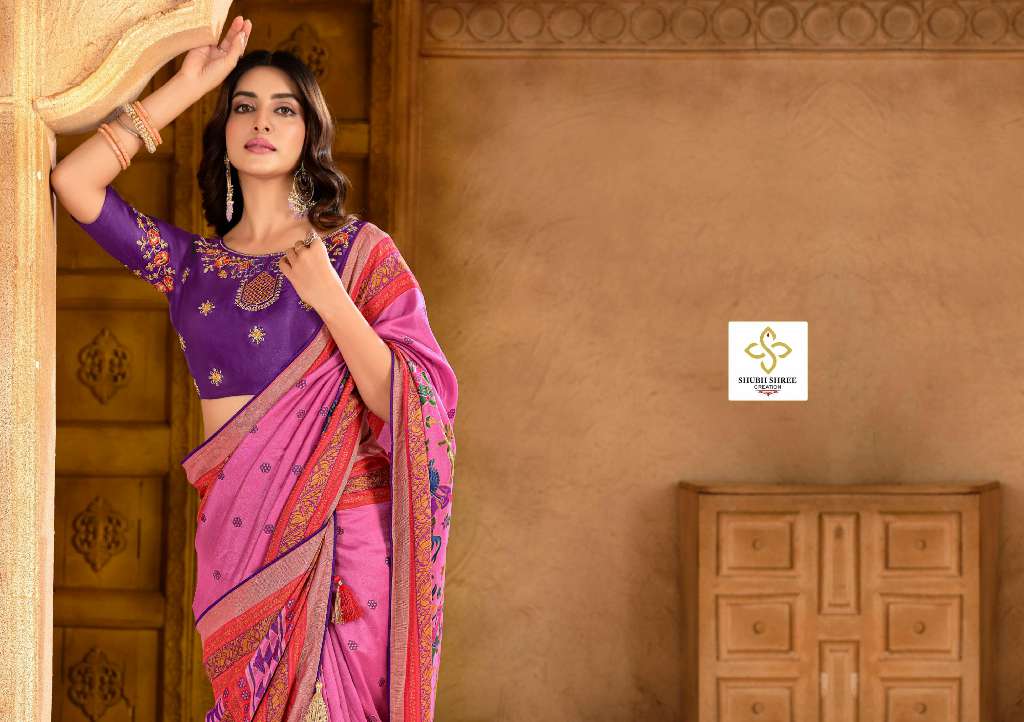 PRANITA VOL 1 BY SHUBH SHREE CREATION BRASSO ATTRACTIVE LOOK SAREES