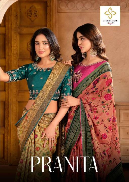 PRANITA VOL 1 BY SHUBH SHREE CREATION BRASSO ATTRACTIVE LOOK SAREES