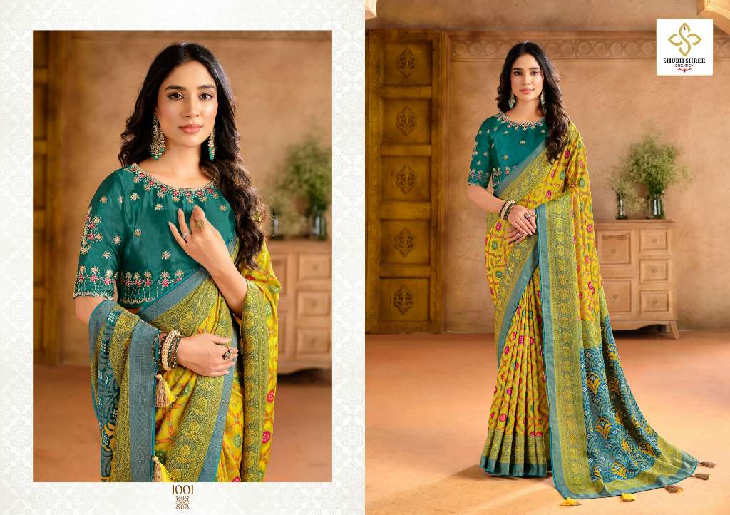 PRANITA VOL 1 BY SHUBH SHREE CREATION BRASSO ATTRACTIVE LOOK SAREES