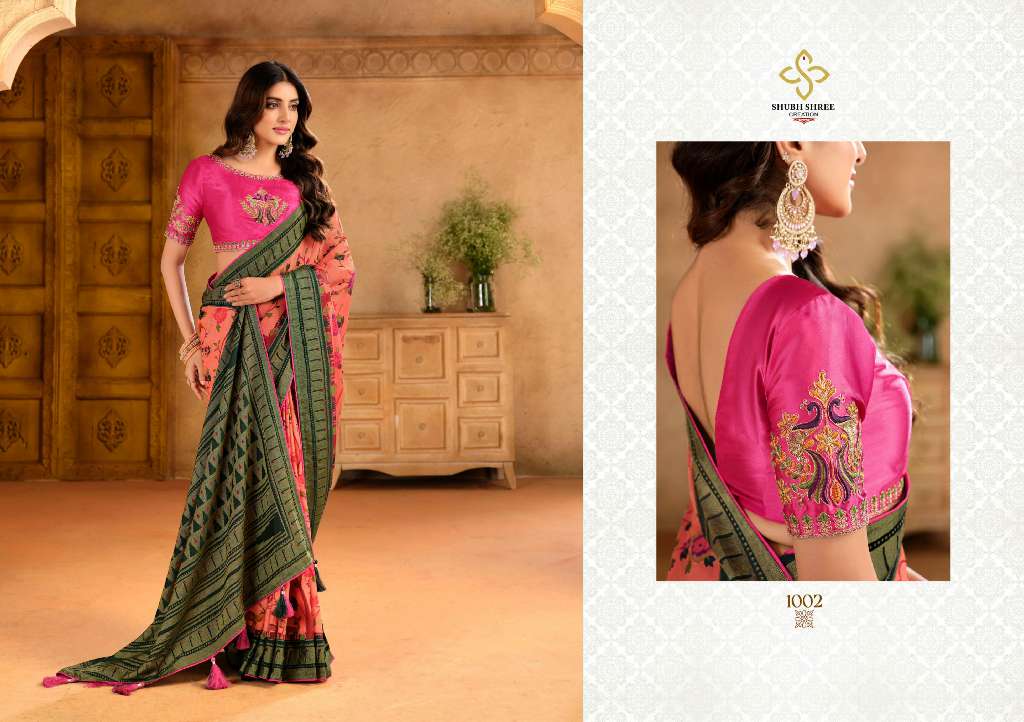 PRANITA VOL 1 BY SHUBH SHREE CREATION BRASSO ATTRACTIVE LOOK SAREES