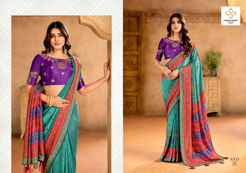 PRANITA VOL 1 BY SHUBH SHREE CREATION BRASSO ATTRACTIVE LOOK SAREES