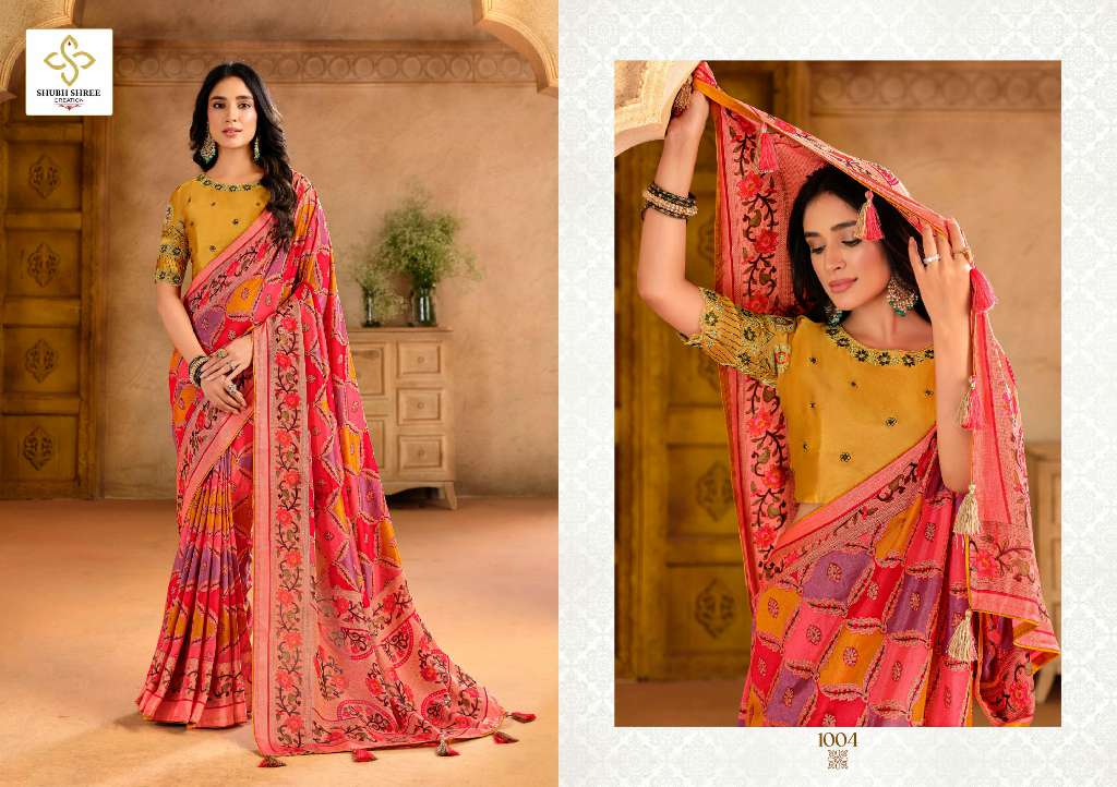 PRANITA VOL 1 BY SHUBH SHREE CREATION BRASSO ATTRACTIVE LOOK SAREES