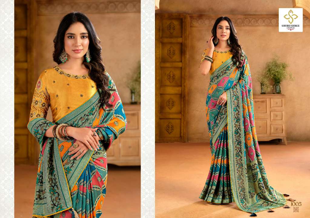 PRANITA VOL 1 BY SHUBH SHREE CREATION BRASSO ATTRACTIVE LOOK SAREES