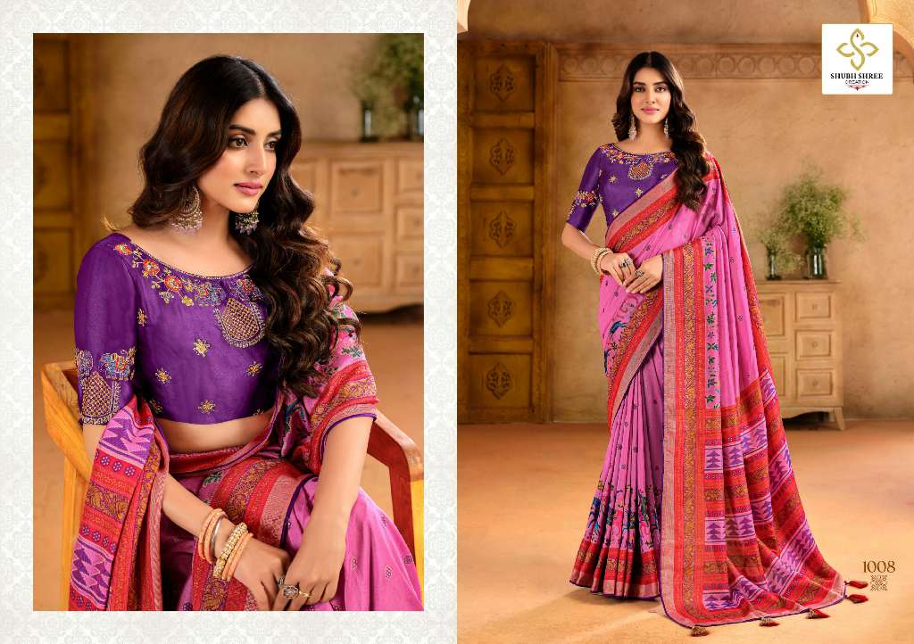 PRANITA VOL 1 BY SHUBH SHREE CREATION BRASSO ATTRACTIVE LOOK SAREES