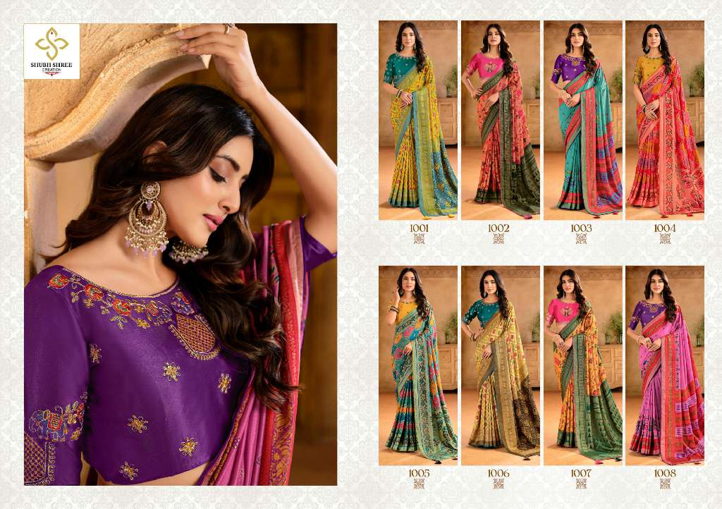 PRANITA VOL 1 BY SHUBH SHREE CREATION BRASSO ATTRACTIVE LOOK SAREES