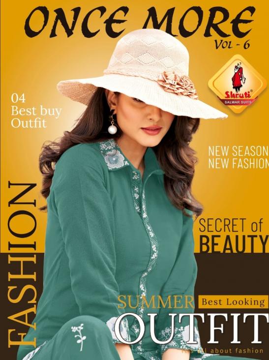 ONCE MORE VOL 6 BY SHRUTI SUITS COTTON VISCOSE FLEX READYMADE BIG SIZE STYLISH CO-ORD SETS