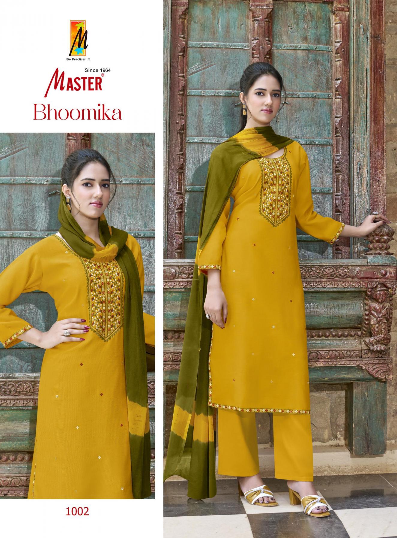 MASTER BHOOMIKA VERTICAN SILK GORGEOUS LOOK READYMADE 3PCS DRESS