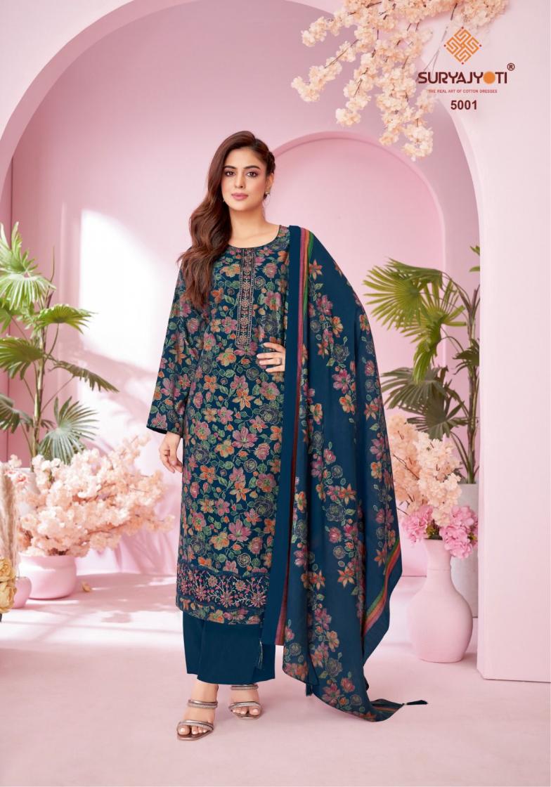 KANIKA VOL 5 BY SURYAJYOTI MODAL DISCHARGE PRINT AMAZING DRESS MATERIAL FOR WOMENS