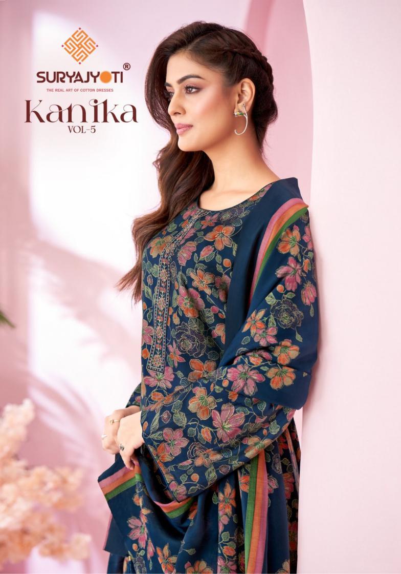 KANIKA VOL 5 BY SURYAJYOTI MODAL DISCHARGE PRINT AMAZING DRESS MATERIAL FOR WOMENS