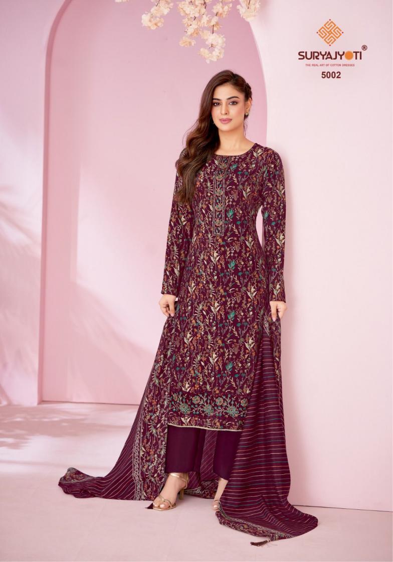 KANIKA VOL 5 BY SURYAJYOTI MODAL DISCHARGE PRINT AMAZING DRESS MATERIAL FOR WOMENS