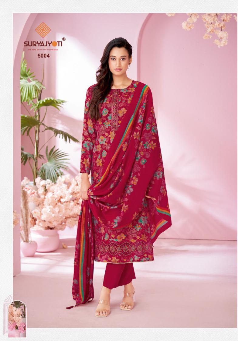 KANIKA VOL 5 BY SURYAJYOTI MODAL DISCHARGE PRINT AMAZING DRESS MATERIAL FOR WOMENS
