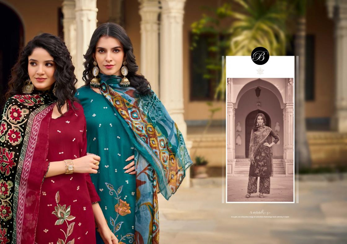 GULKAYRA VOL 2 BY BELLIZA DESIGNER JAM WITH EMBROIDERY WORK SUIT FOR WOMENS