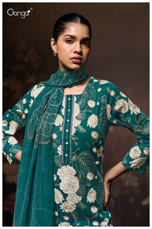 GANGA YUGRITI S3686 WHOLESALE PREMIUM COTTON PRINTED WITH EMBROIDERY TRENDY SALWAR SUITS