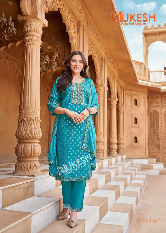 MANNAT VOL-2 BY BANWERY WHOLESALE PURE VISCOSE SIMMER ROMAN WITH EMBROIDERY FULL STITCH TRENDY KURTI WITH PANT AND DUPATTA FOR WOMENS
