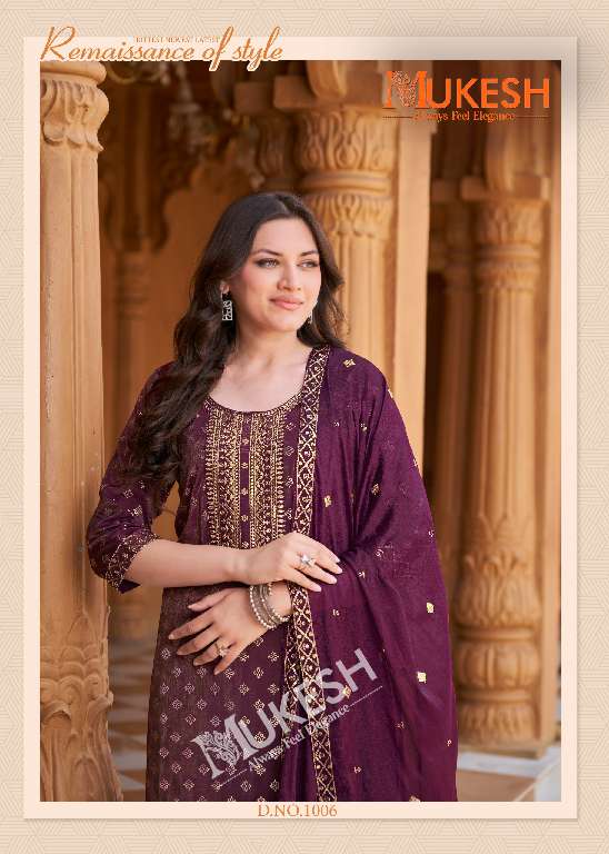 MANNAT VOL-2 BY BANWERY WHOLESALE PURE VISCOSE SIMMER ROMAN WITH EMBROIDERY FULL STITCH TRENDY KURTI WITH PANT AND DUPATTA FOR WOMENS