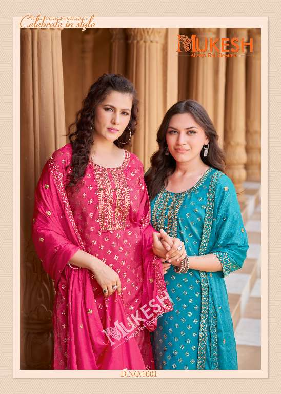 MANNAT VOL-2 BY BANWERY WHOLESALE PURE VISCOSE SIMMER ROMAN WITH EMBROIDERY FULL STITCH TRENDY KURTI WITH PANT AND DUPATTA FOR WOMENS
