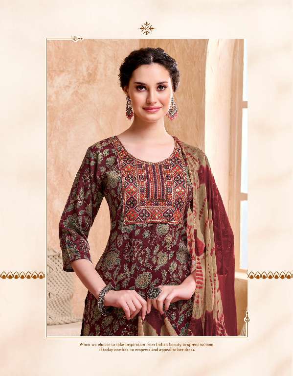 TANIKSH SHLOKA VOL-1 WHOLESALE RAYON FOIL PRINT FULLY STITCH ETHNIC STYLE SUITS FOR WOMENS