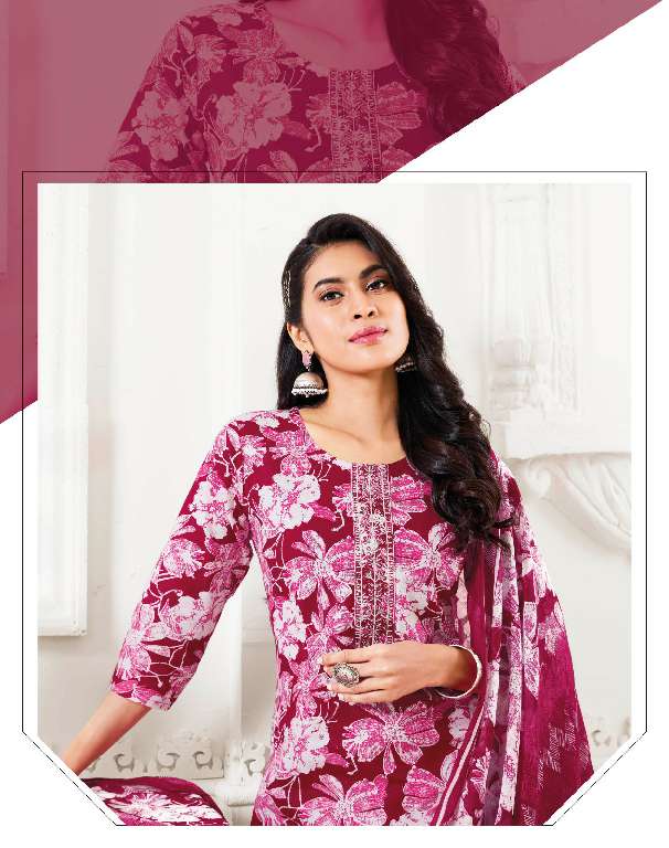 RADHIKA LIFESTYLE COTTON TRENDY VOL-2 WHOLESALE PURE COTTON PRINT WITH EMBROIDERY WORK READYMADE STYLISH LOOK DRESS