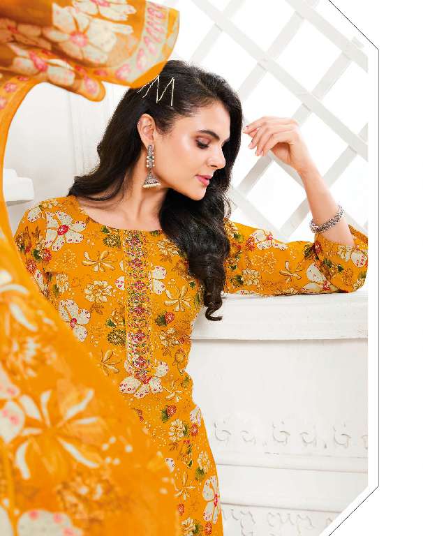 RADHIKA LIFESTYLE COTTON TRENDY VOL-2 WHOLESALE PURE COTTON PRINT WITH EMBROIDERY WORK READYMADE STYLISH LOOK DRESS