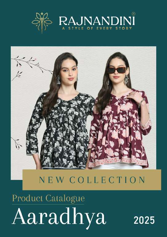 RAJNANDINI AARADHYA VOL-24 WHOLESALE PURE COTTON PRINT WITH HANDWORK FANCY SHORT TOP